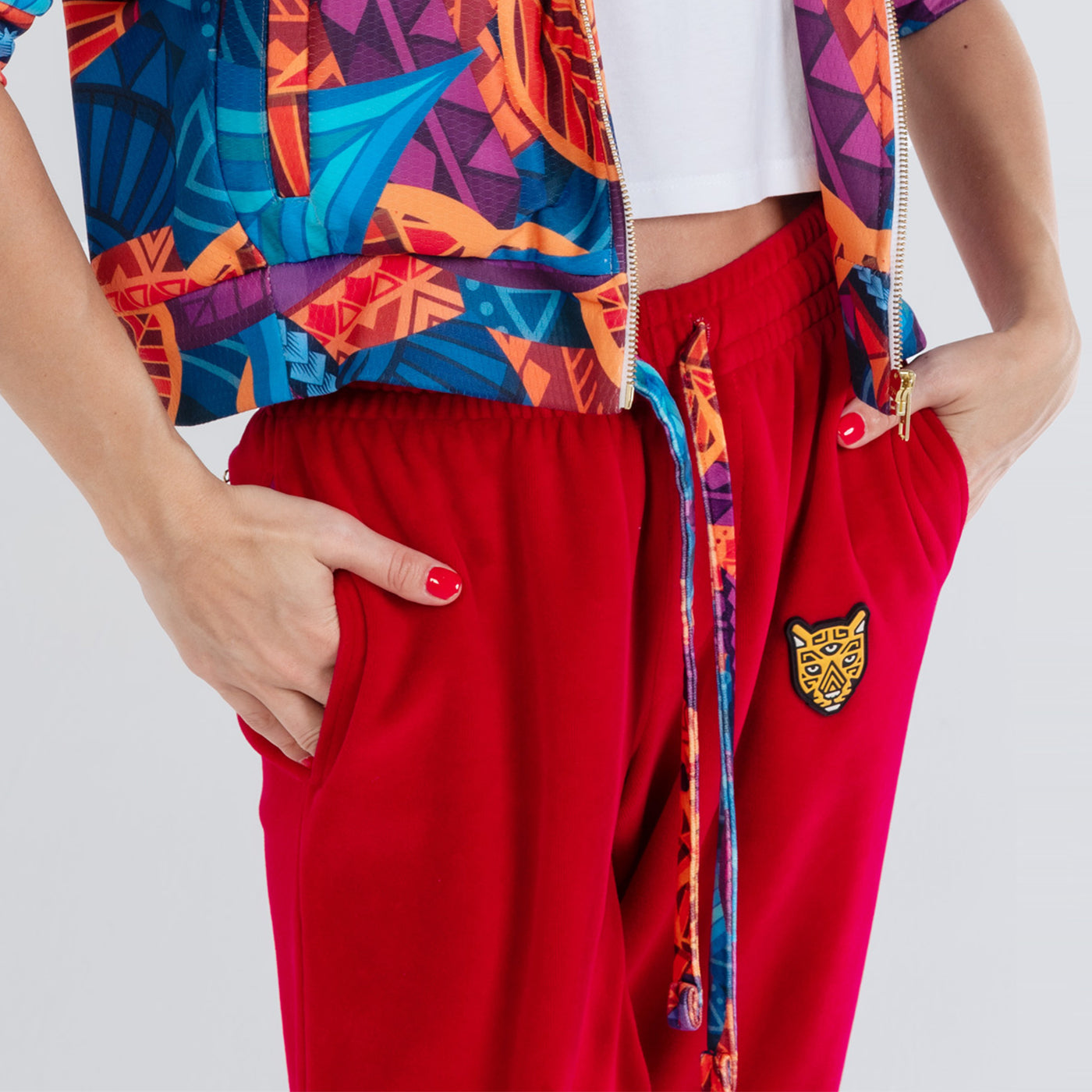 Colorful Artistic Female Velour Pants Womens Clothing | by AWAKEN ART