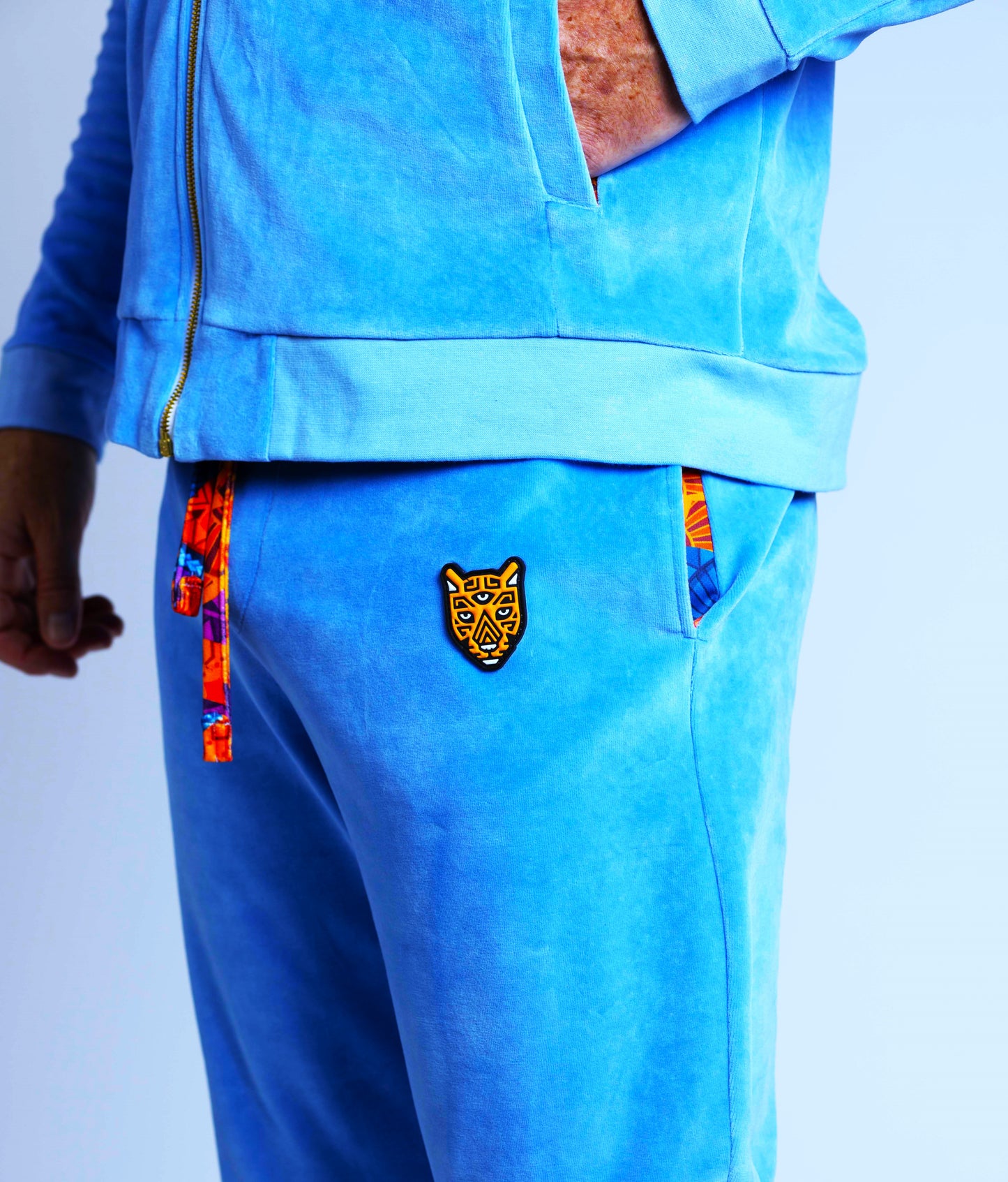 Light Blue Pants Mens Clothing Velour Unique Outfit | by AWAKEN ART