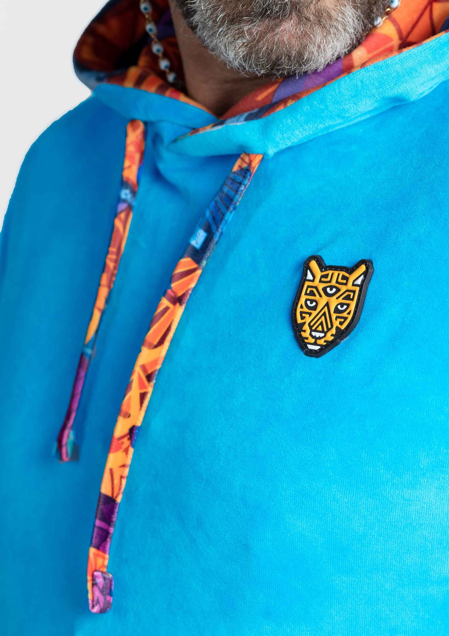 Artistic Velour Blue Hoodie Mens Stylish Outfit | by AWAKEN ART