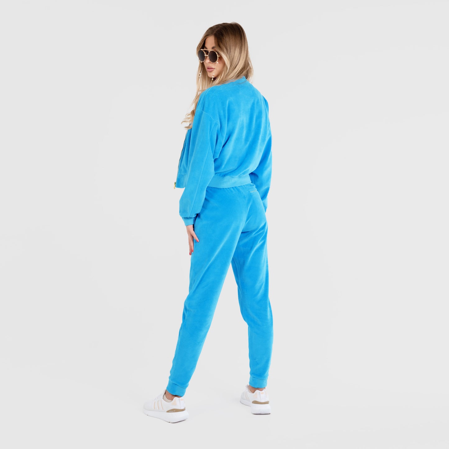 Blue Female Velour Sets Unique Style Artistic Womens Clothing | by AWAKEN ART