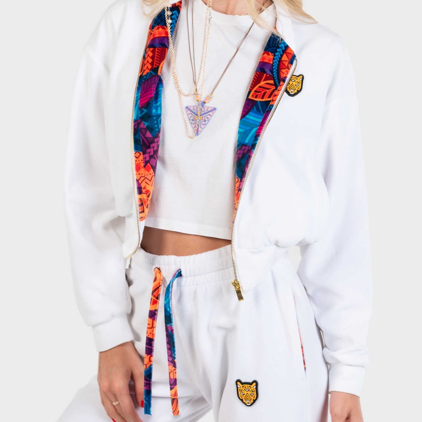 White Female Velour Sets Artistic Womens Clothing | by AWAKEN ART