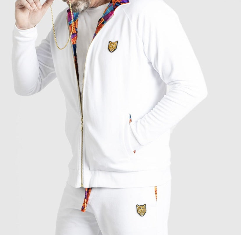 Mens Clothing High Quality Unique Design White Zipper Blouse | by AWAKEN ART