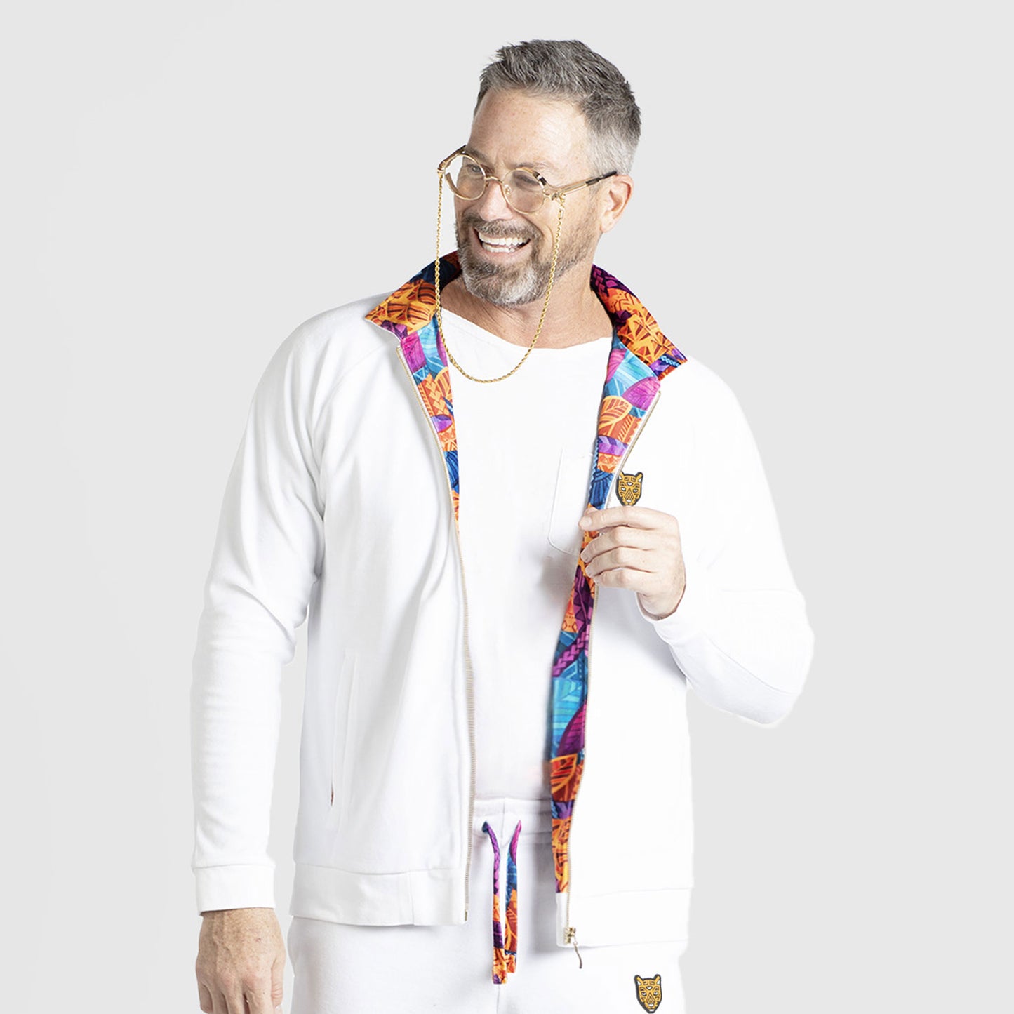 Mens Clothing High Quality Unique Design White Zipper Blouse | by AWAKEN ART