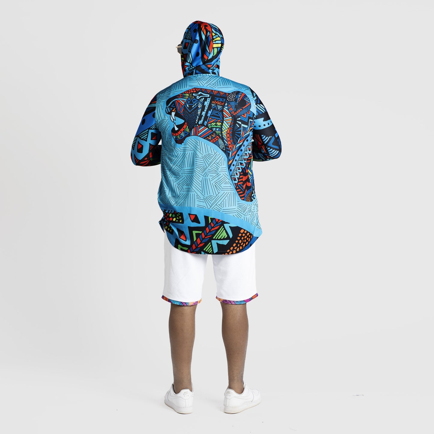 Kolorowy kardigan męski z weluru Panther Design - Edycja limitowana