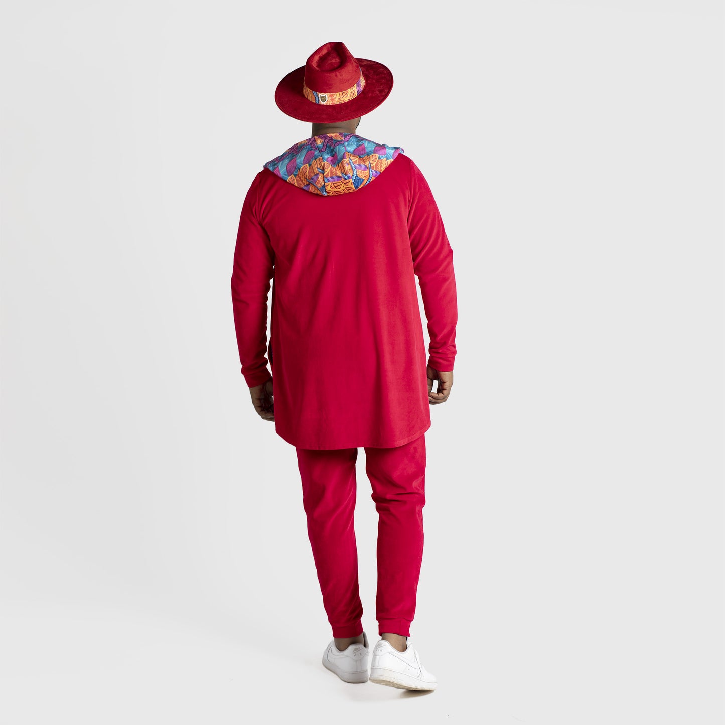 Unique Design High Quality Red Velour For Men Stylish Cardigan | by AWAKEN ART