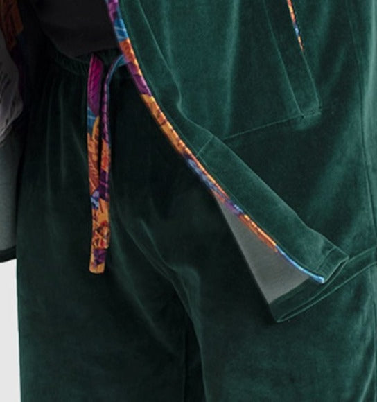 Green Shorts Mens Clothing Velour Unique Outfit | by AWAKEN ART