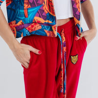 Colorful Artistic Female Velour Pants Womens Clothing | by AWAKEN ART