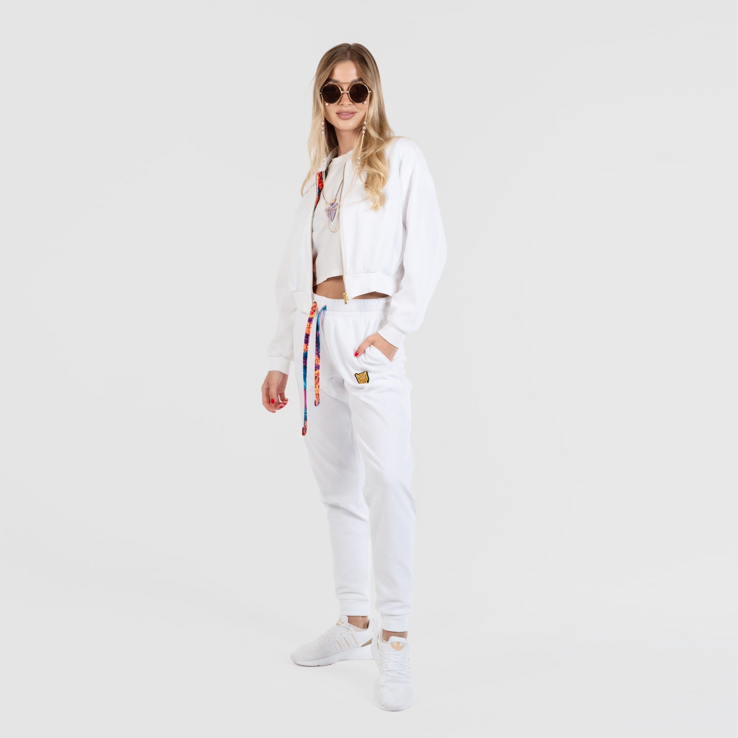 White Female Velour Sets Artistic Womens Clothing | by AWAKEN ART