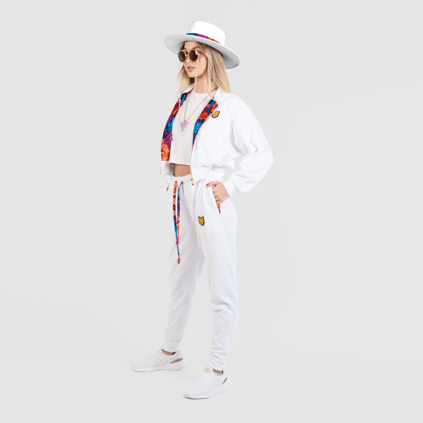 White Female Velour Sets Artistic Womens Clothing | by AWAKEN ART