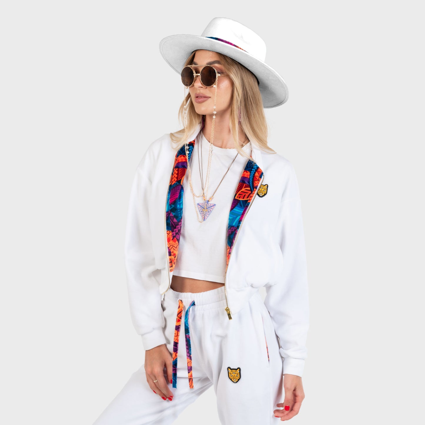 White Female Velour Sets Artistic Womens Clothing | by AWAKEN ART