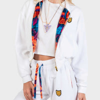White Female Velour Sets Artistic Womens Clothing | by AWAKEN ART