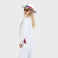 White Female Velour Sets Artistic Womens Clothing | by AWAKEN ART