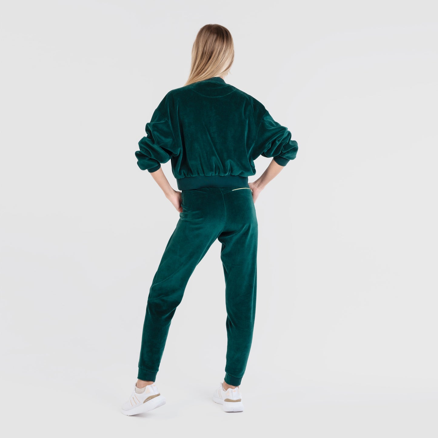 Dark Green Female Velour Sets Womens Clothing | by AWAKEN ART