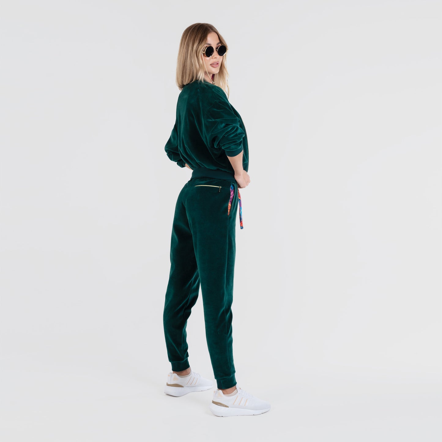 Dark Green Female Velour Sets Womens Clothing | by AWAKEN ART