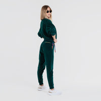 Dark Green Female Velour Sets Womens Clothing | by AWAKEN ART
