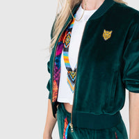 Dark Green Female Velour Sets Womens Clothing | by AWAKEN ART