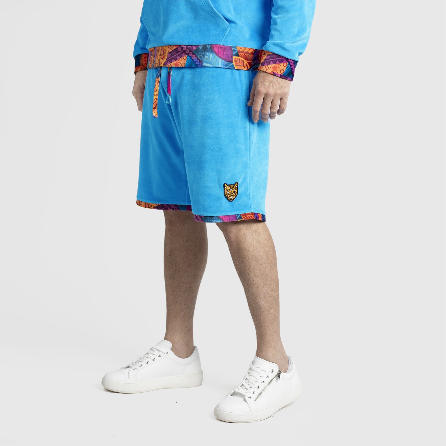 Light Blue Shorts Mens Clothing Velour Unique Outfit | by AWAKEN ART