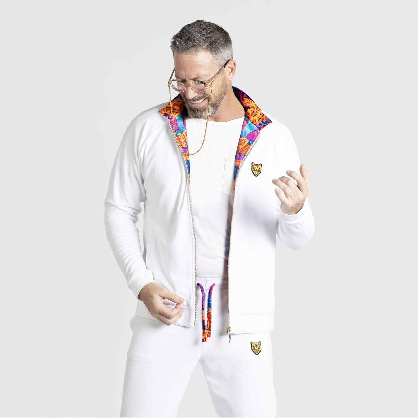 Mens Clothing High Quality Unique Design White Zipper Blouse | by AWAKEN ART
