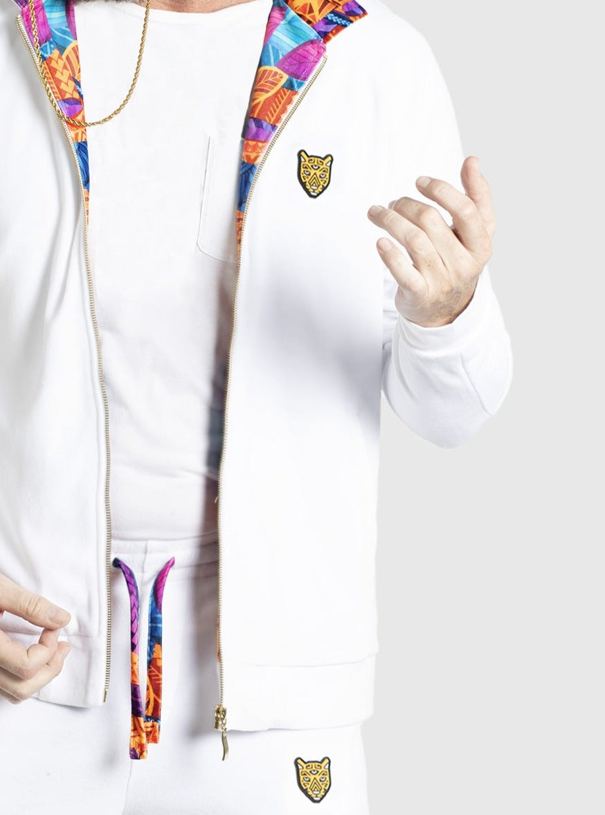 Mens Clothing High Quality Unique Design White Zipper Blouse | by AWAKEN ART