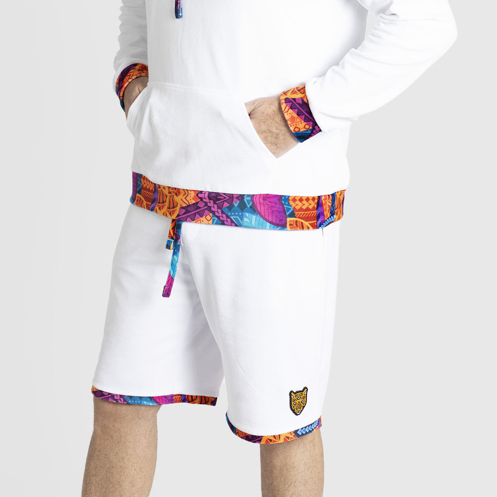 White Shorts Mens Clothing Velour Unique Outfit | by AWAKEN ART