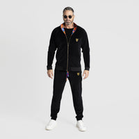 Black Velour Zip-Up Set: Redefining Elegance and Comfort