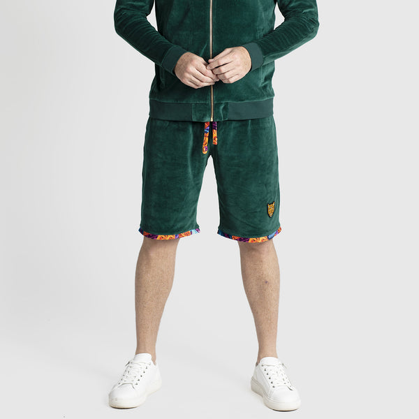 Green Shorts Mens Clothing Velour Unique Outfit | by AWAKEN ART