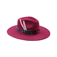 Pink 3 suede fedora hat by AWAKEN ART