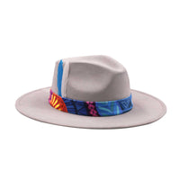 Cream 2 suede fedora hat by AWAKEN ART