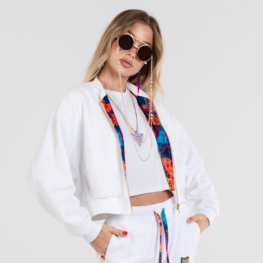 White Female Velour Sets Artistic Womens Clothing | by AWAKEN ART
