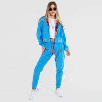 Blue Female Velour Sets Unique Style Artistic Womens Clothing | by AWAKEN ART