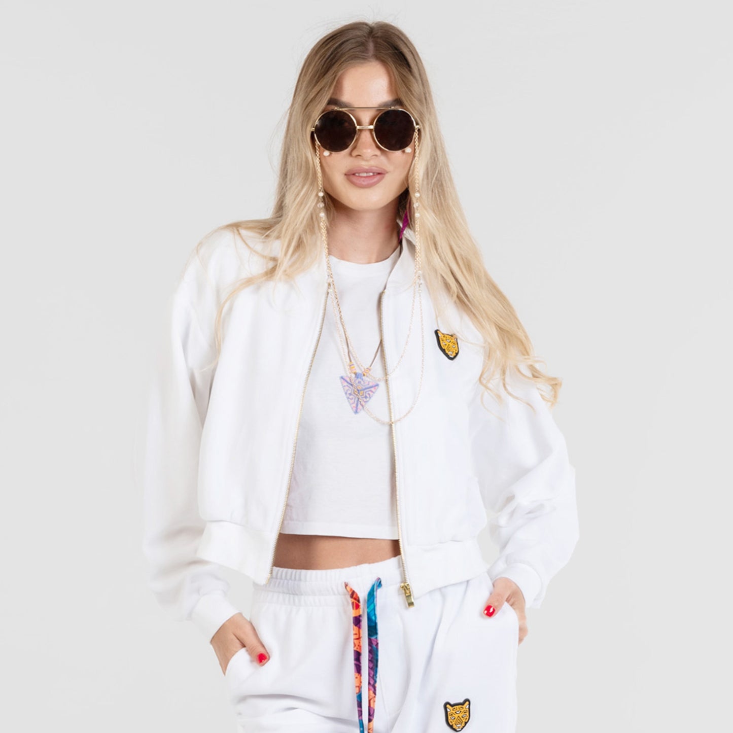 White Female Velour Sets Artistic Womens Clothing | by AWAKEN ART