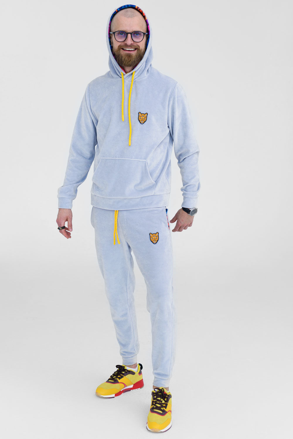 Hoodies Gray Velour High-Quality Clothing Mens High Quality Outfit | by AWAKEN ART