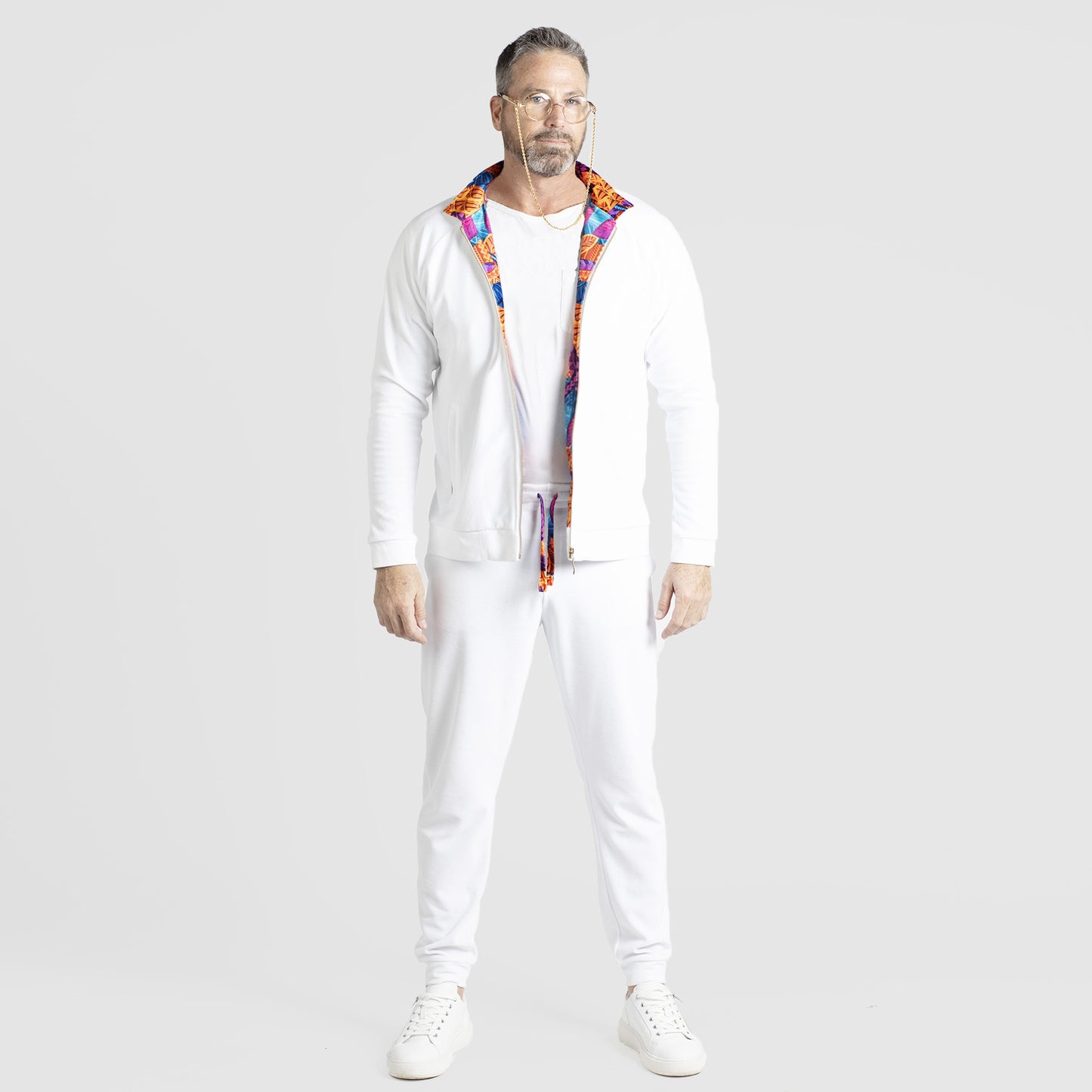 Mens Clothing High Quality Unique Design White Zipper Blouse | by AWAKEN ART